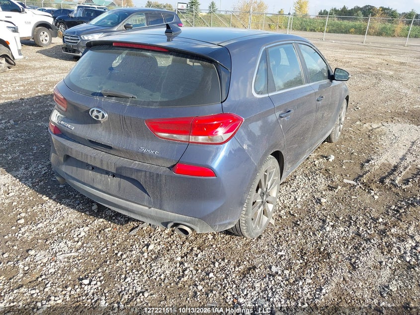 Vin: kmhh55lcxju027283, lot: 3129349, hyundai elantra gt sport ultimate 20184