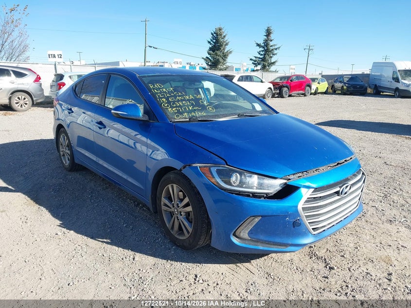 2018 Hyundai Elantra Sel/Value/Limited, Front, IAAI, VIN KMHD84LF0JU638529