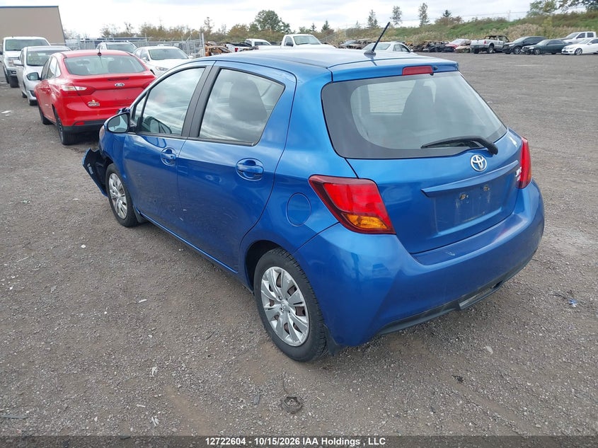 Vin: vnkktud30fa053593, lot: 3129817, toyota yaris le 20153
