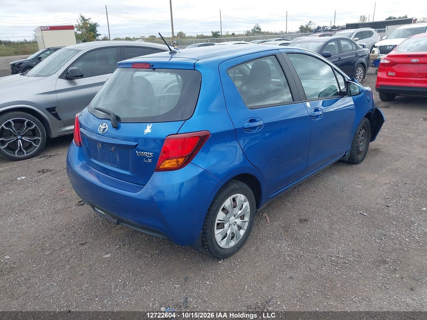 Vin: vnkktud30fa053593, lot: 3129817, toyota yaris le 20154