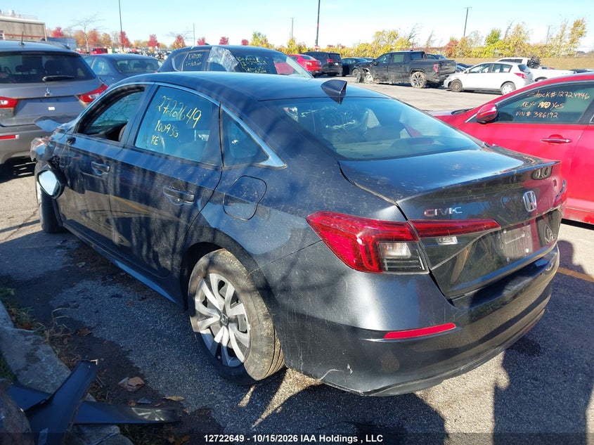 Vin: 2hgfe2f28ph100936, lot: 3129863, honda civic lx 20233