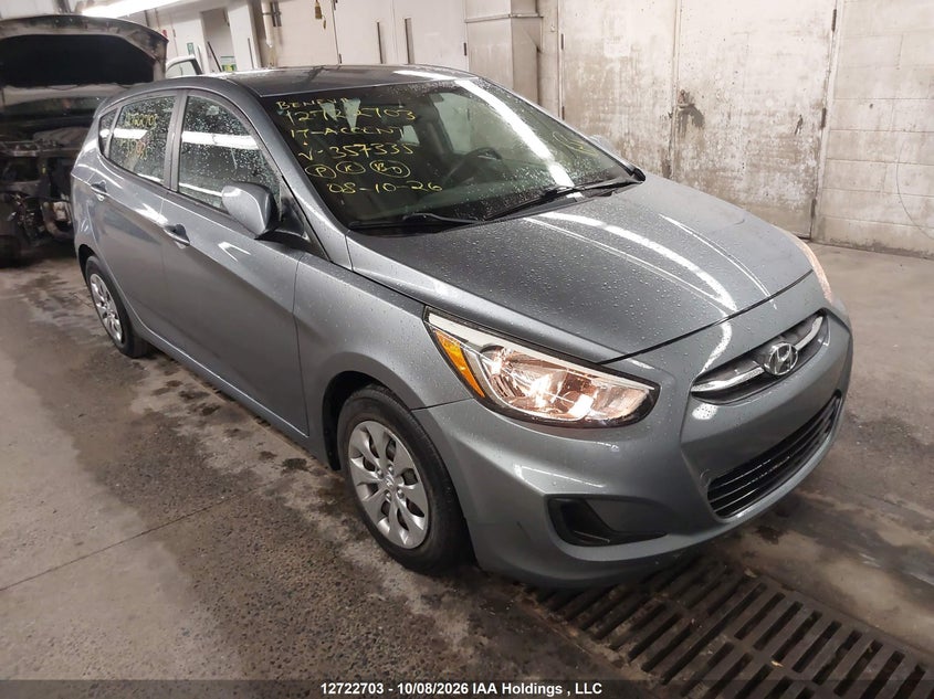 2017 Hyundai Accent Gl, Rear, IAAI, VIN KMHCT5AE0HU357335