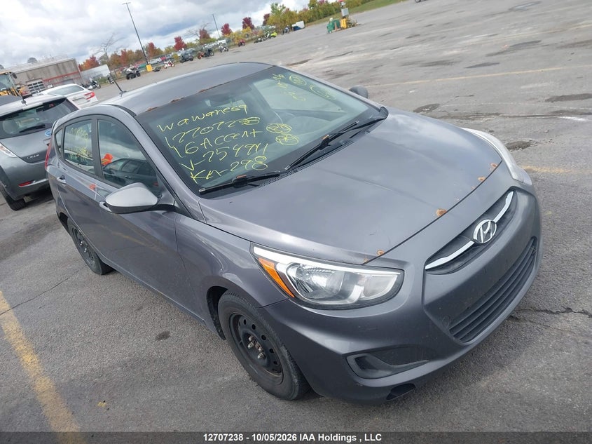 2016 Hyundai Accent Le, Левый бок, IAAI, VIN KMHCT5AE1GU254911
