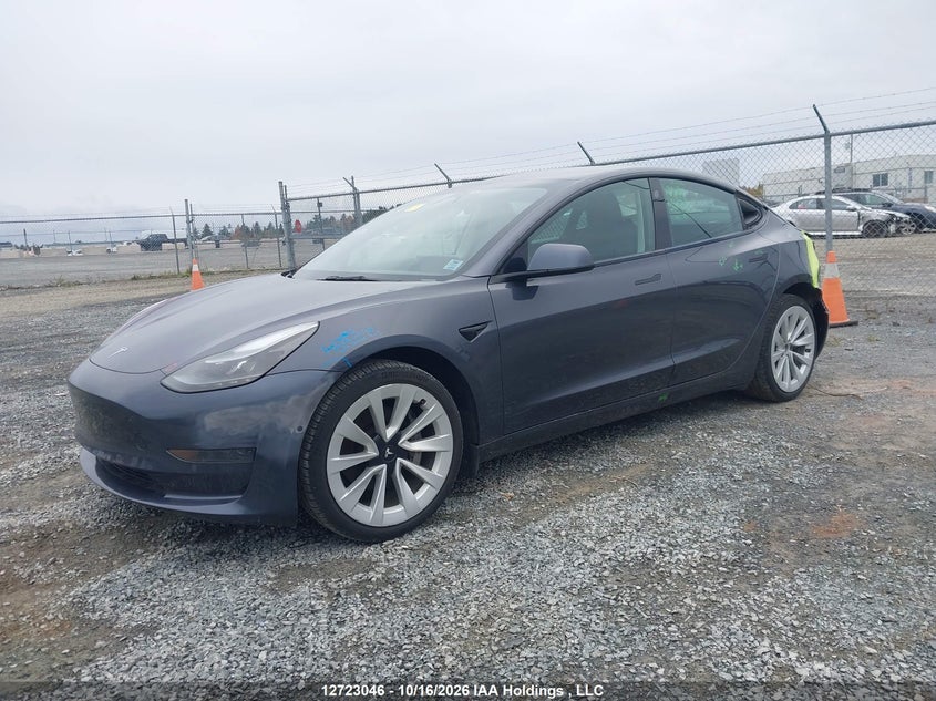 Vin: 5yj3e1ea8nf375326, lot: 3130300, tesla model 3 rwd/standard range 20222