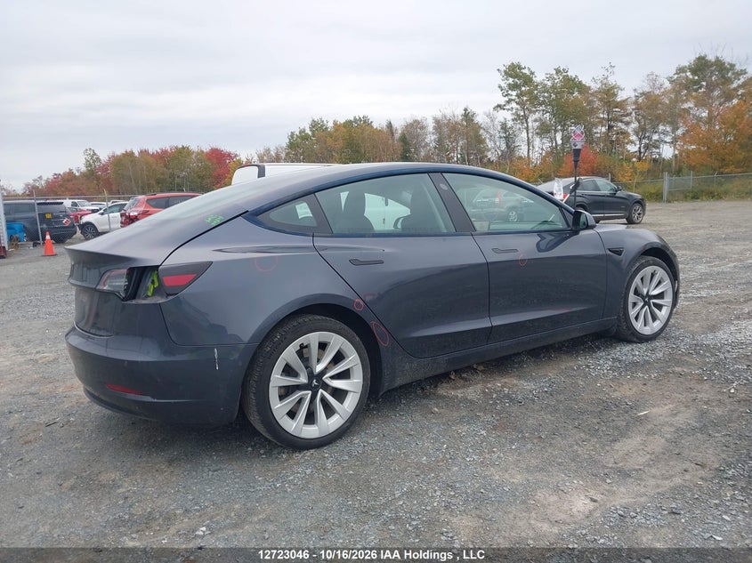 Vin: 5yj3e1ea8nf375326, lot: 3130300, tesla model 3 rwd/standard range 20224