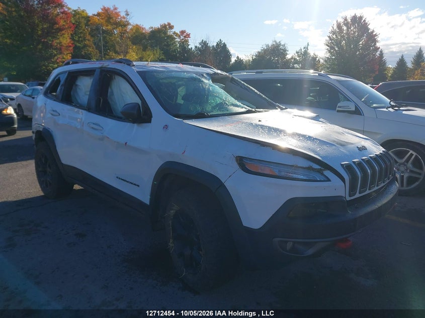 2016 Jeep Cherokee Trailhawk, Переворот, IAAI, VIN 1C4PJMBS0GW358269