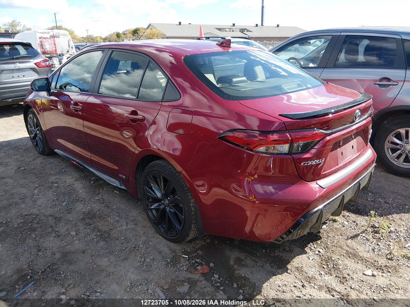 Vin: jtdbdmhexs3025347, lot: 3131013, toyota corolla hybrid xse 20253