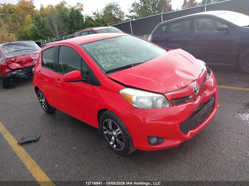Vin: jtdktud36cd531941, lot: 3131301, toyota yaris le 20121