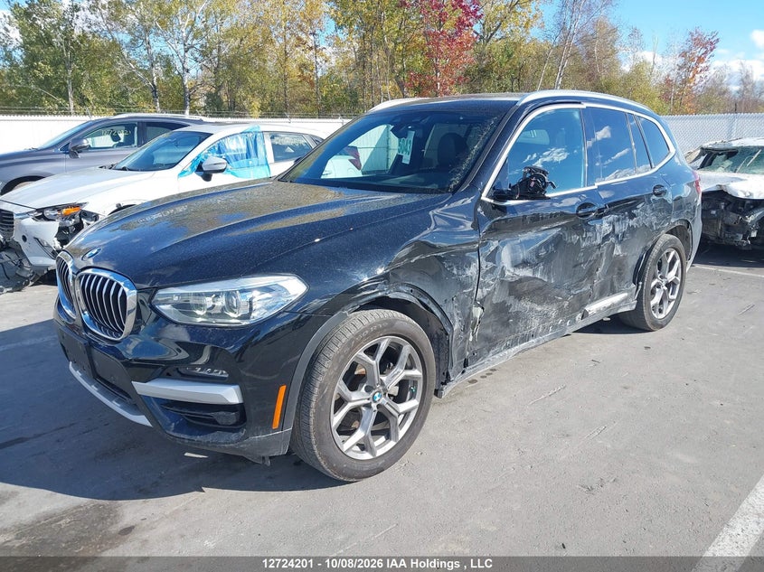 2020 BMW X3 xDrive30I, Левый бок, IAAI, VIN 5UXTY5C01LLT32643 — фото 2