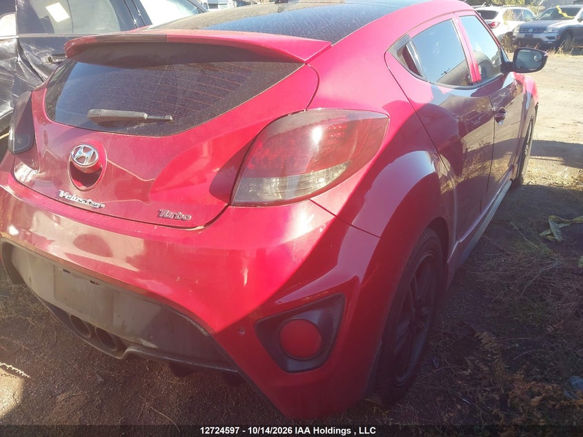 Vin: kmhtc6ae4du139642, lot: 3131999, hyundai veloster turbo 20134