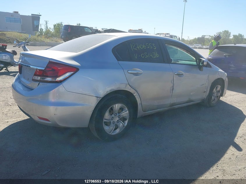 Vin: 2hgfb2f45eh031436, lot: 3132515, honda civic lx 20144