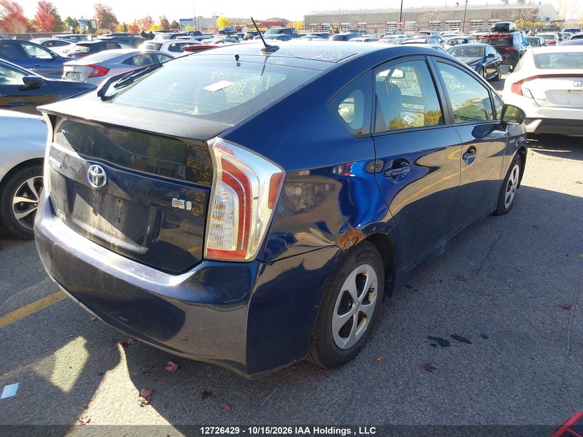 Vin: jtdkn3du2c1550534, lot: 3133986, toyota prius 20144