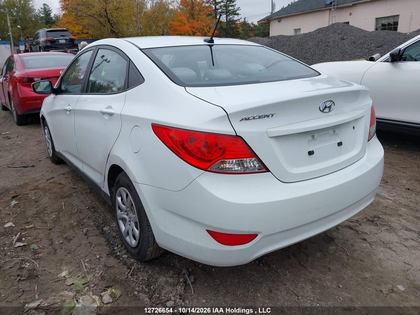 Vin: kmhct4ae7du466590, lot: 3134223, hyundai accent gl 20133