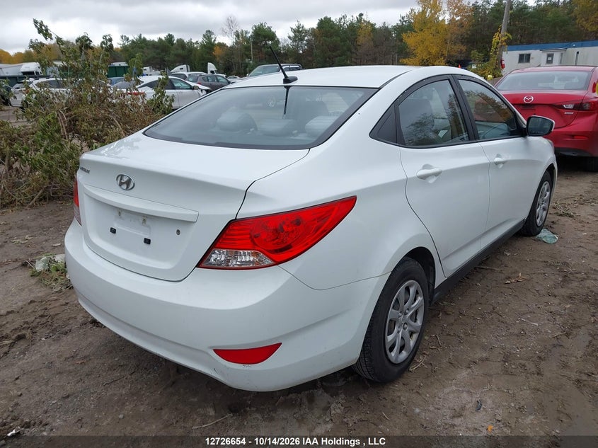 Vin: kmhct4ae7du466590, lot: 3134223, hyundai accent gl 20134