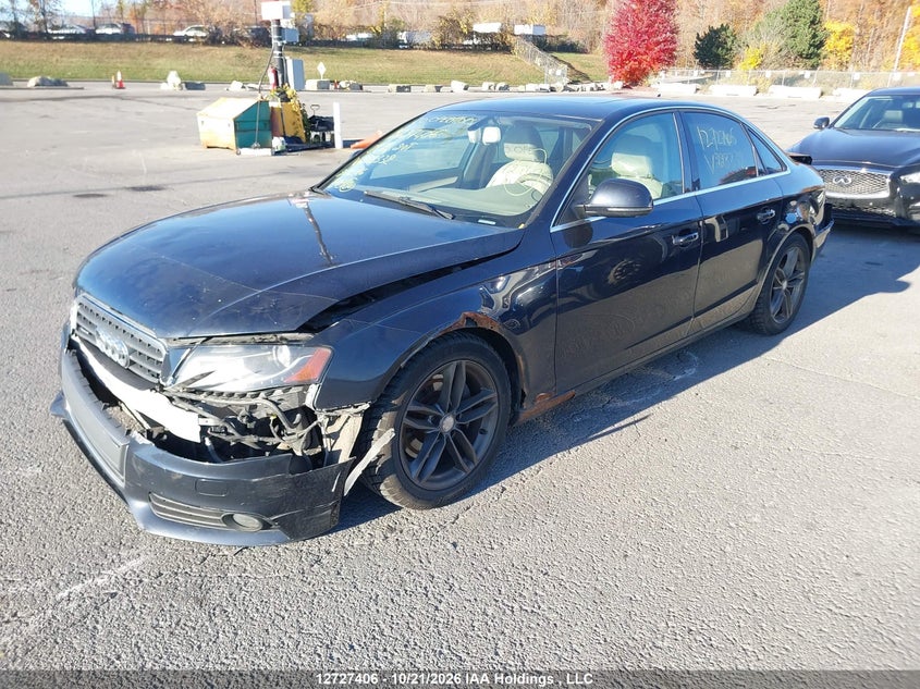 2009 Audi A4 2.0T Standard, Удар сзади, IAAI, VIN WAULF68K09A228332 — фото 2