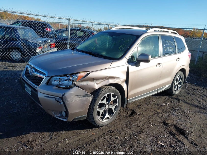 2014 Subaru Forester 2.0Xt Premium, Удар спереди, IAAI, VIN JF2SJHDC7EH447170 — фото 2