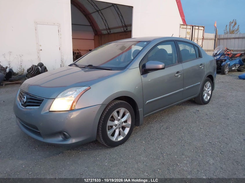 2010 Nissan Sentra 2.0S, Rear, IAAI, VIN 3N1AB6AP7AL606755 — photo 2