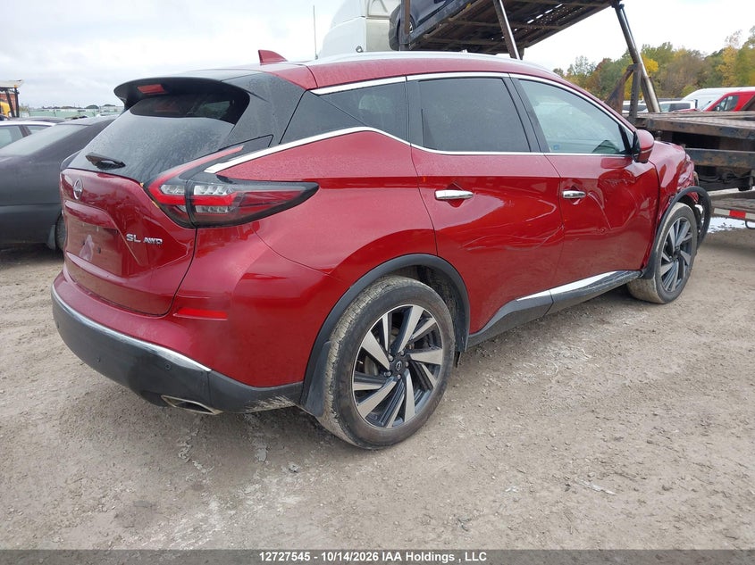 Vin: 5n1az2cs2pc124018, lot: 3135122, nissan murano sl 20234