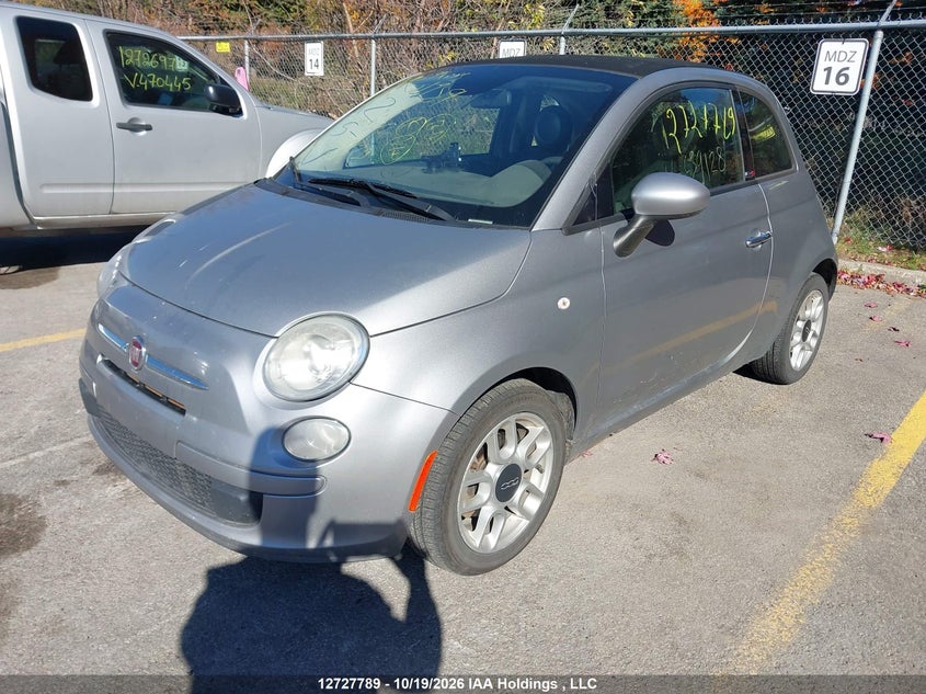2015 Fiat 500, Charity, IAAI, VIN 3C3CFFDR2FT539128 — photo 2