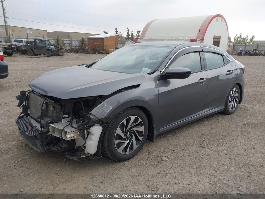 Vin: shhfk7h24ju300371, lot: 3135498, honda civic lx 20182