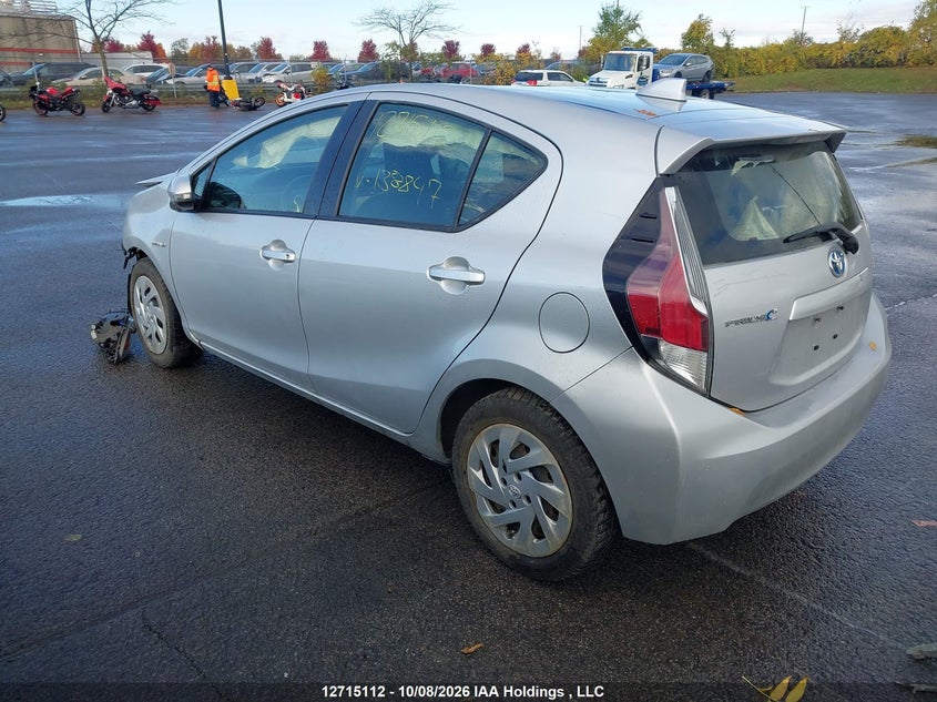 Vin: jtdkdtb38g1138847, lot: 3136504, toyota prius c technology 20163