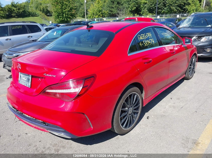 Vin: wddsj4gb8jn589474, lot: 3136760, mercedes-benz cla 250 4matic 20184