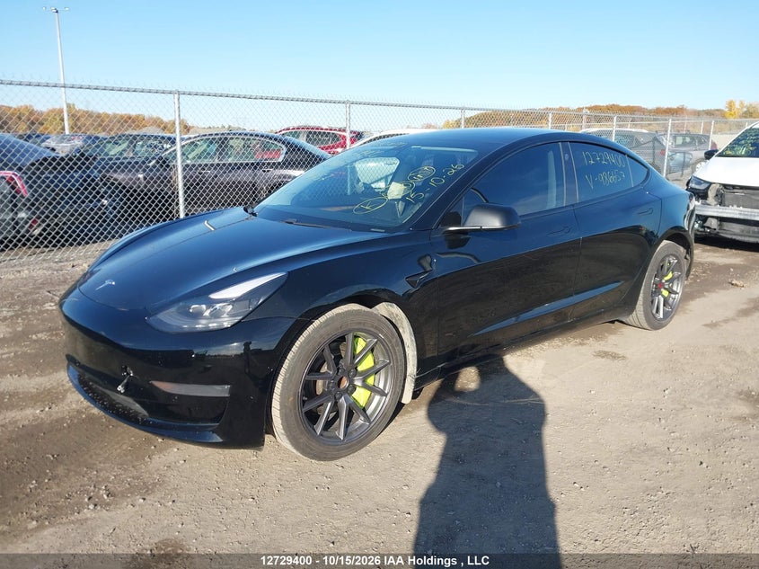 2021 Tesla Model 3 Standard Range/Standard Range Plus, Left Side, IAAI, VIN 5YJ3E1EA9MF986657 — photo 2