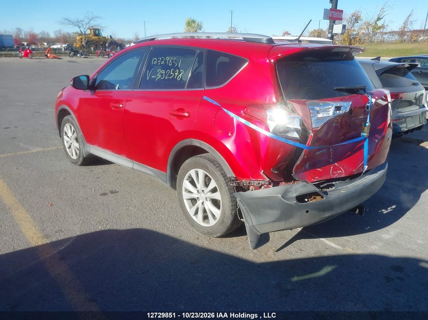 Vin: 2t3dfrev1fw392578, lot: 3137623, toyota rav4 limited 20153