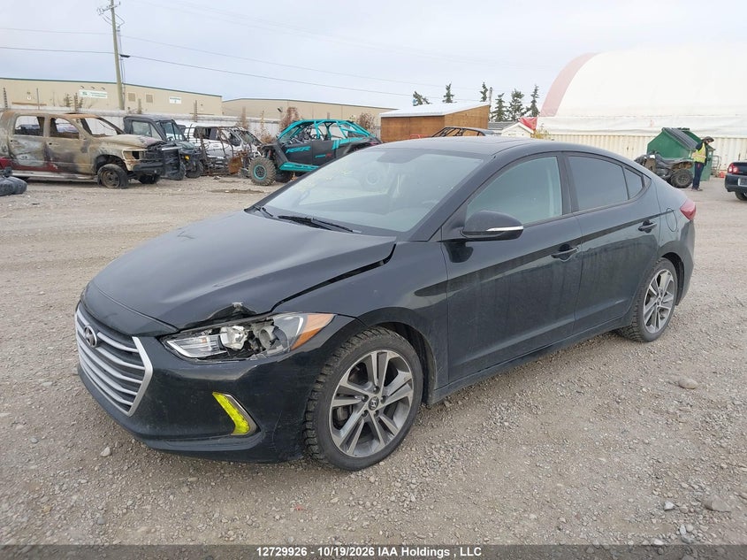2017 Hyundai Elantra Se/Value/Limited, Удар спереди, IAAI, VIN KMHD84LF2HU157515 — фото 2