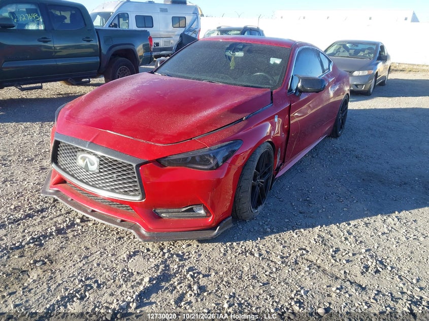 2017 Infiniti Q60 3.0T Red Sport 400, Левый перёд, IAAI, VIN JN1FV7EL2HM701055 — фото 2