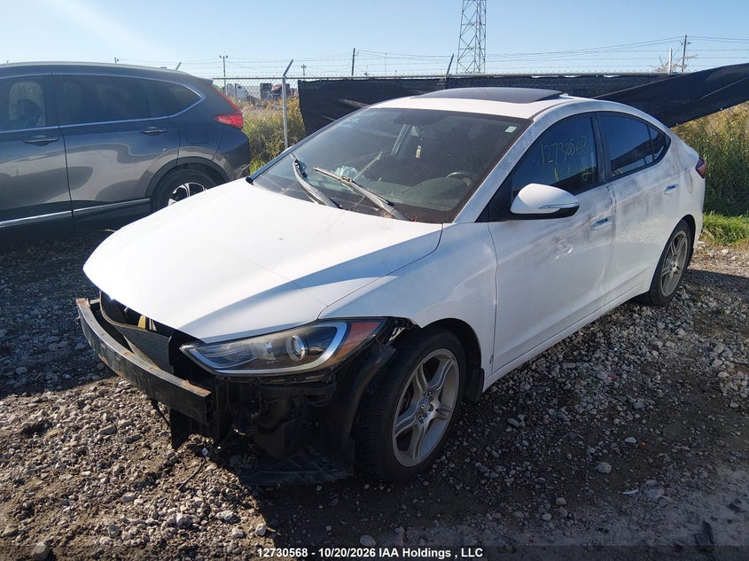 Vin: kmhd84lf5hu405482, lot: 3138413, hyundai elantra gls 20172