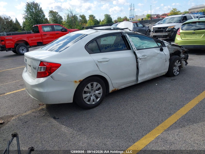Vin: 2hgfb2e41ch048913, lot: 3138894, honda civic lx 20124