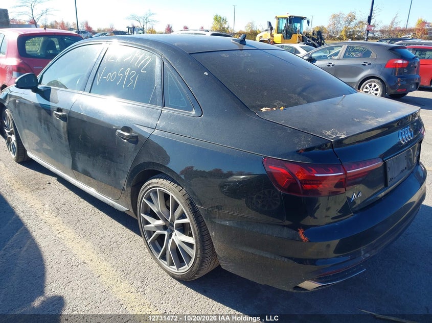 Vin: waufnaf44ln005931, lot: 3139361, audi a4 2.0t technik 20203