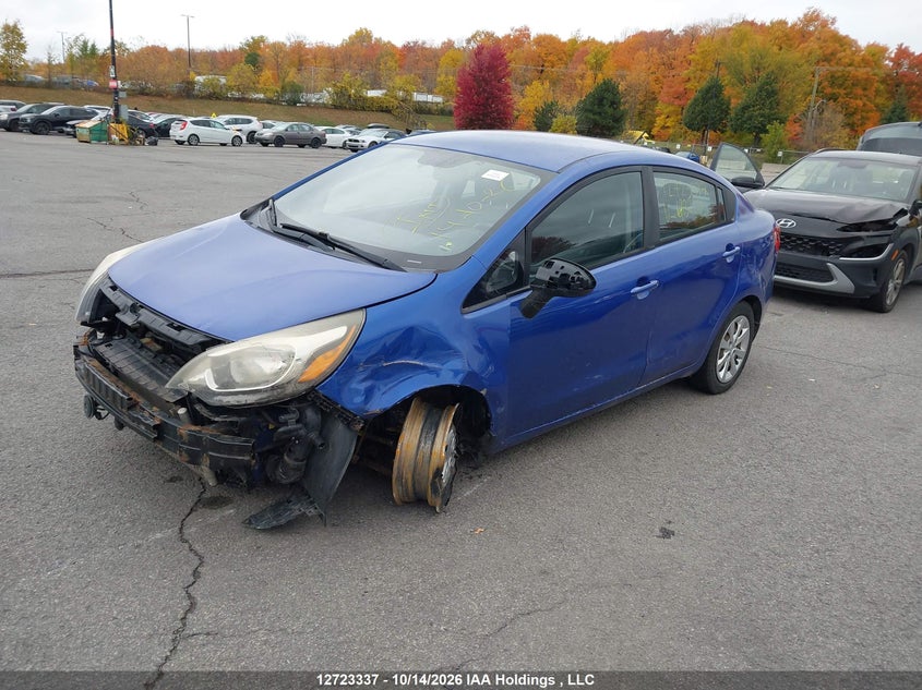 2015 Kia Rio Ex/Ex+/Lx/Lx+/Sx, Удар спереди, IAAI, VIN KNADM4A3XF6432135 — фото 2