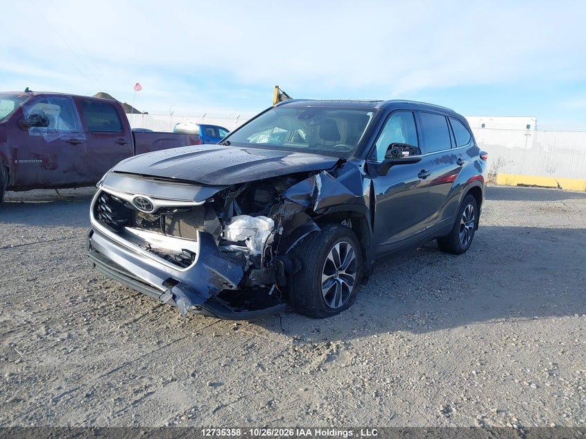 Vin: 5tdgzrbh9ns245007, lot: 3143599, toyota highlander xle 20222