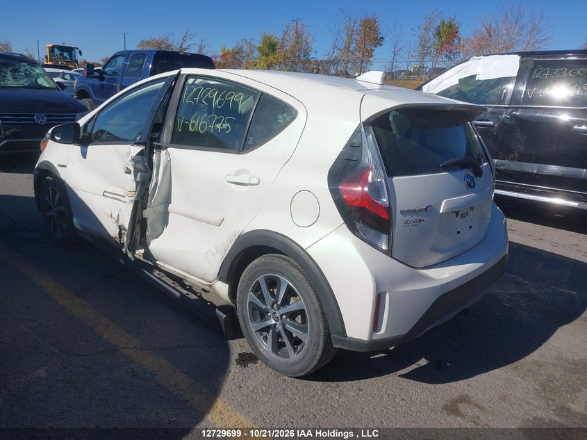 Vin: jtdkdtb31j1616775, lot: 3144294, toyota prius c technology 20183