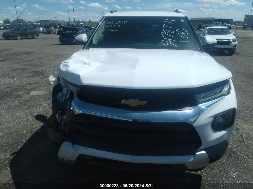2021 Chevrolet Trailblazer Lt VIN: KL79MRSL3MB060773 Lot: 30000228