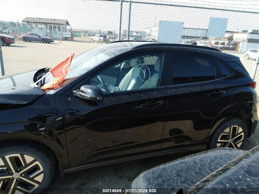 2022 Hyundai Kona Sel VIN: KM8K33AG3NU155053 Lot: 30014649