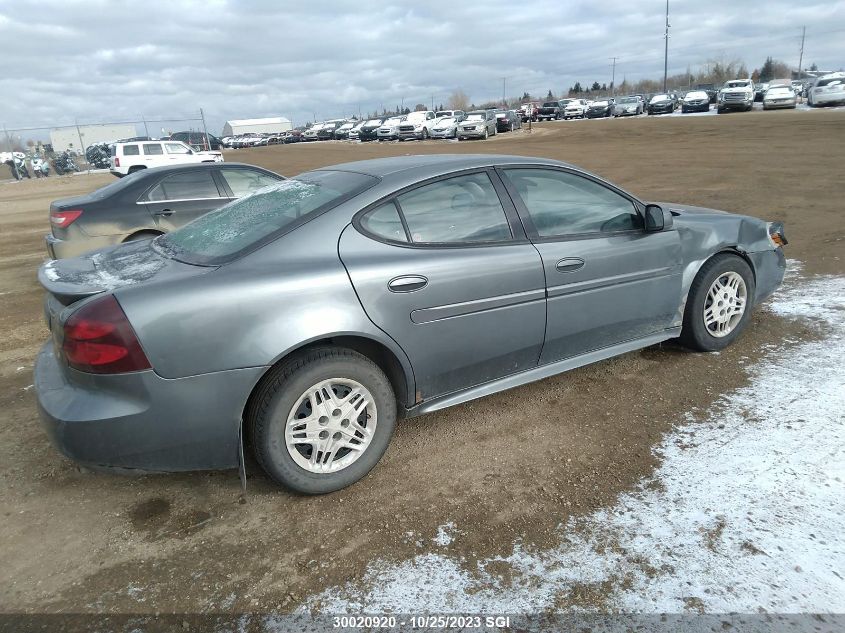 2004 Pontiac Grand Prix Gt1 VIN: 2G1WC5E37D1216514 Lot: 30020920