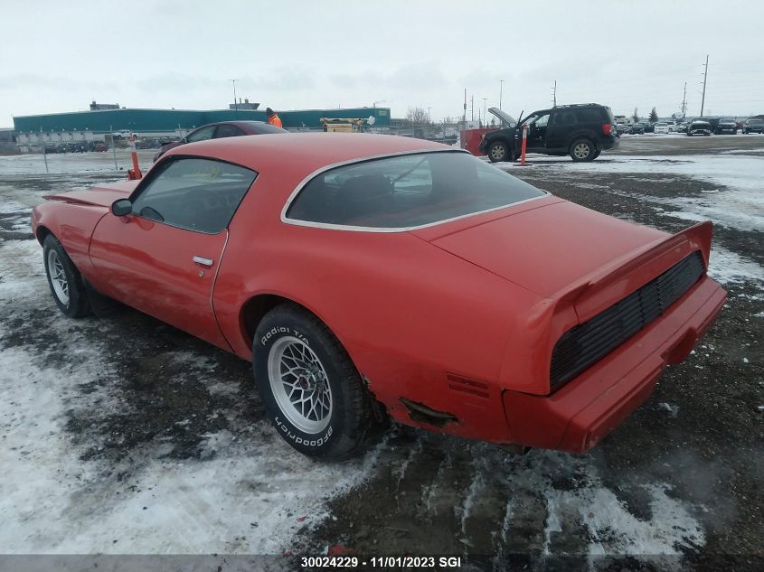 1979 Pontiac Firebird VIN: 2U87K9N103242 Lot: 30024229