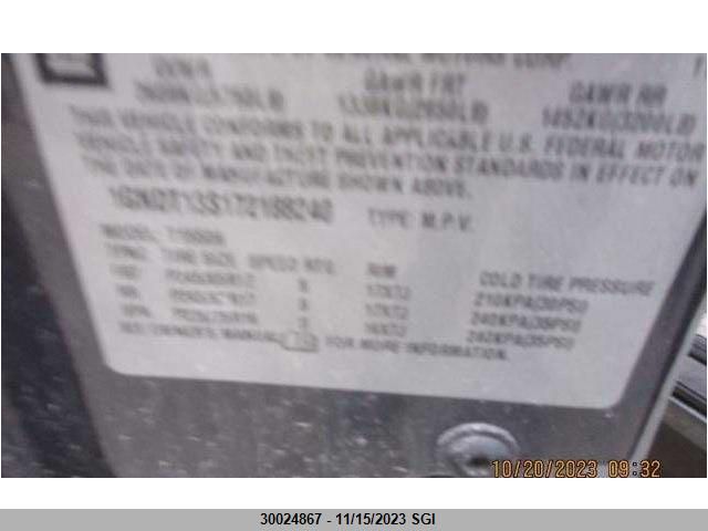 2007 Chevrolet Trailblazer Ls/Lt VIN: 1GNDT13S172188240 Lot: 30024867