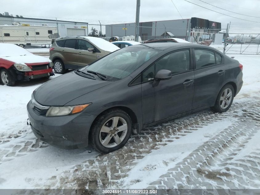 2012 Honda Civic Lx VIN: 2HGFB2F44CH052050 Lot: 30024691