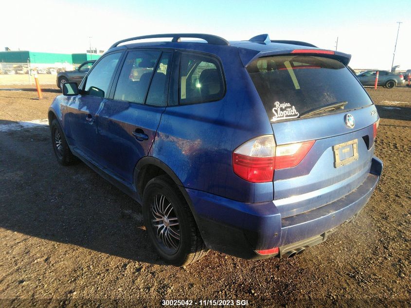 2008 BMW X3 3.0I VIN: WBXPC734X8WE51691 Lot: 30025042