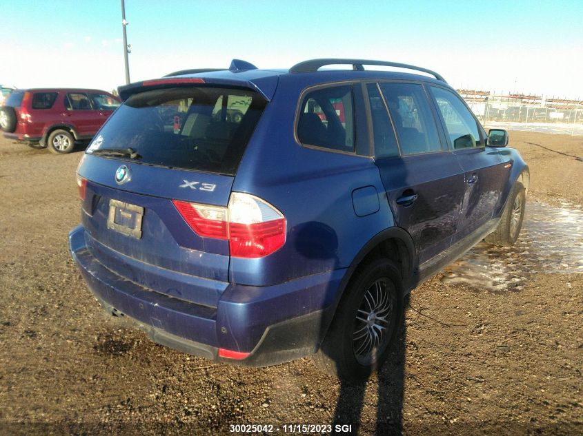 2008 BMW X3 3.0I VIN: WBXPC734X8WE51691 Lot: 30025042