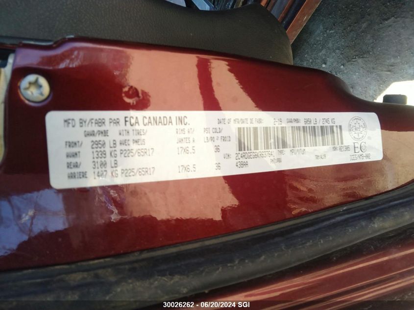 2019 Dodge Grand Caravan Gt VIN: 2C4RDGEG6KR637641 Lot: 30026262