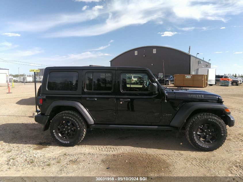 2022 Jeep Wrangler Unlimited Willys VIN: 1C4HJXDGXNW144353 Lot: 30031959