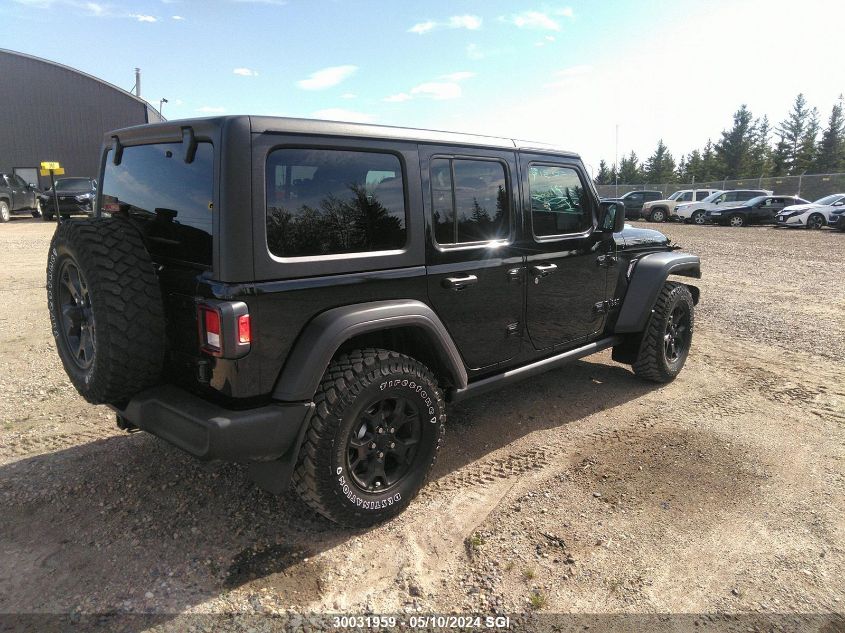 2022 Jeep Wrangler Unlimited Willys VIN: 1C4HJXDGXNW144353 Lot: 30031959