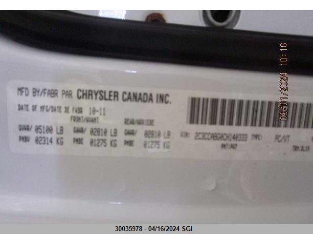 2012 Chrysler 300 S VIN: 2C3CCABG0CH140333 Lot: 30035978