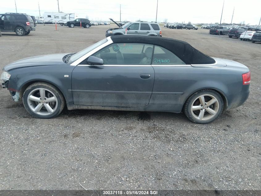 2007 Audi A4 3.2 Cabriolet Quattro VIN: WAUDH48H47K030500 Lot: 30037118