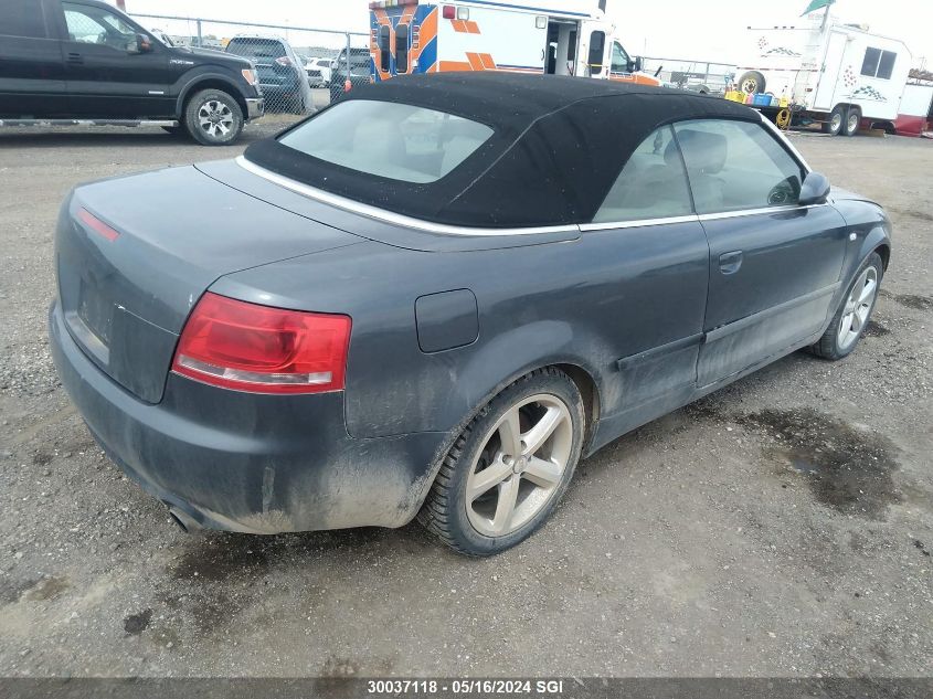 2007 Audi A4 3.2 Cabriolet Quattro VIN: WAUDH48H47K030500 Lot: 30037118